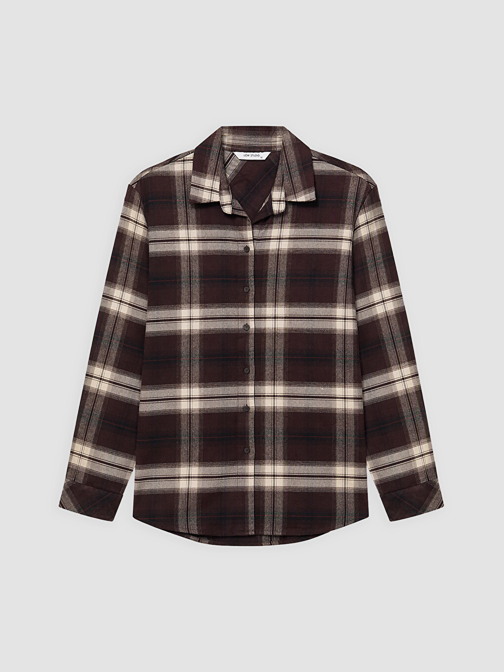Woman Brown Flannel Shirt