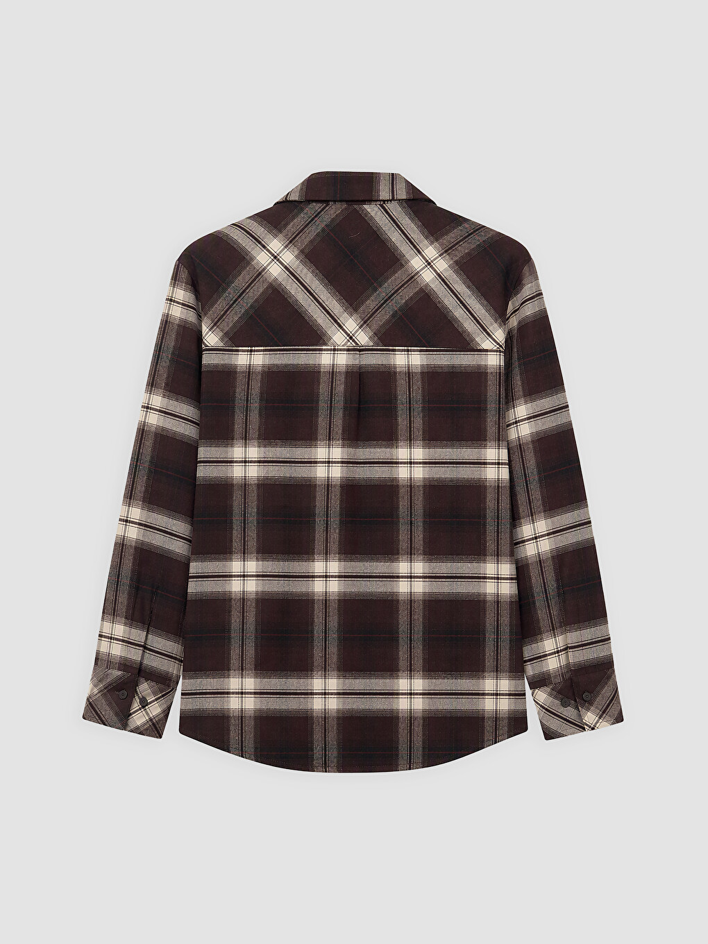 Woman Brown Flannel Shirt-1