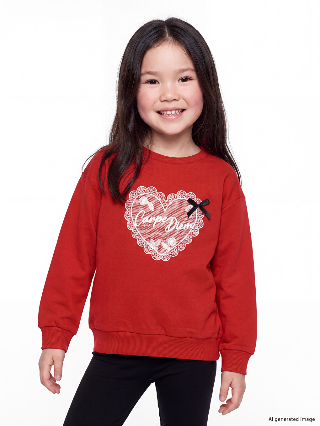 Crew Neck Printed Girls' 2 Pack Sweatshirt-1