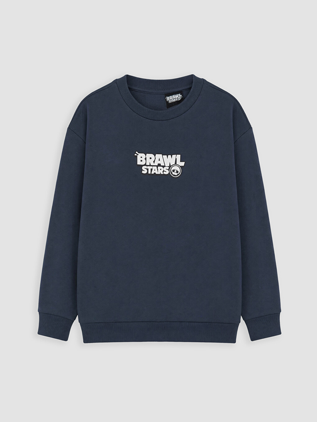 Lacivert Brawl Stars Baskılı Erkek Çocuk Sweatshirt