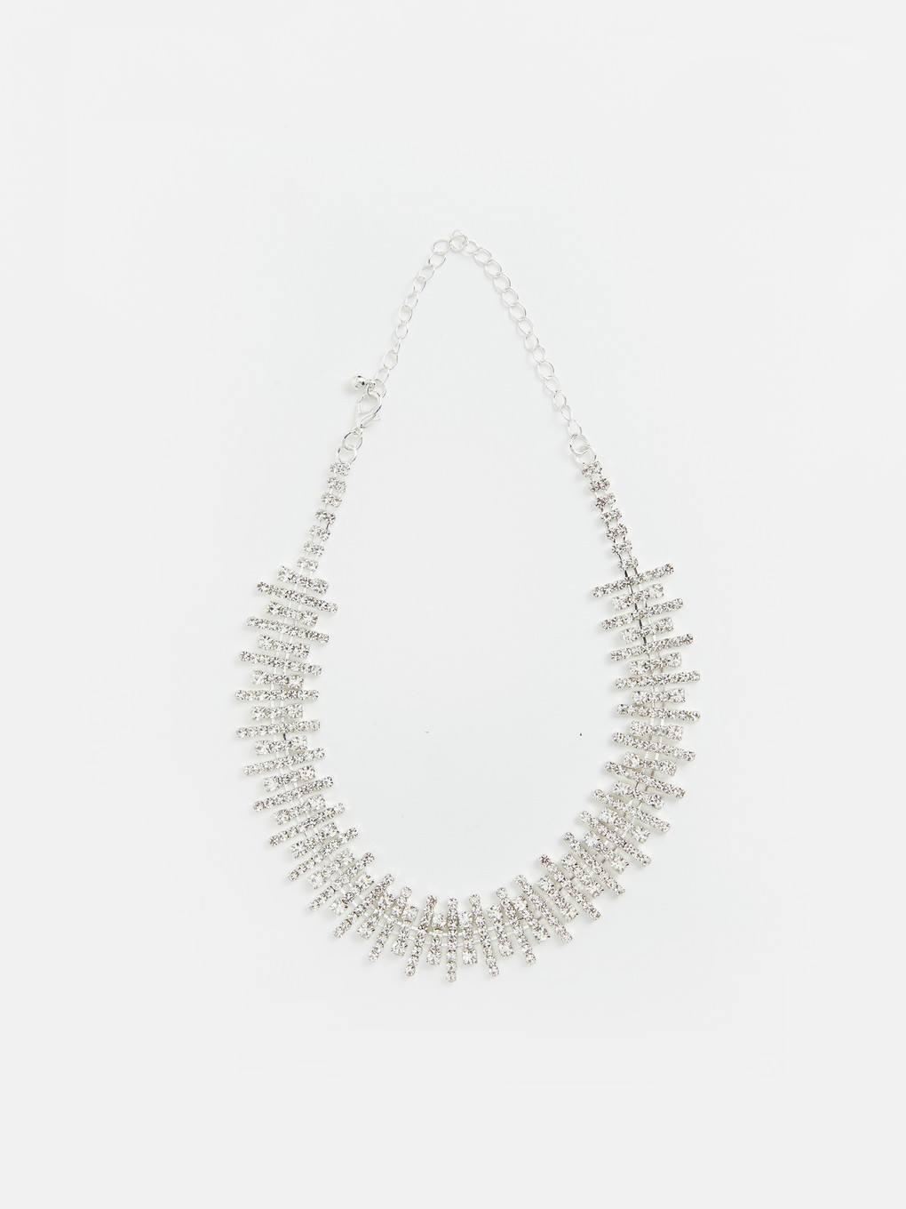 Rhinestone Embellished Women Necklace-1