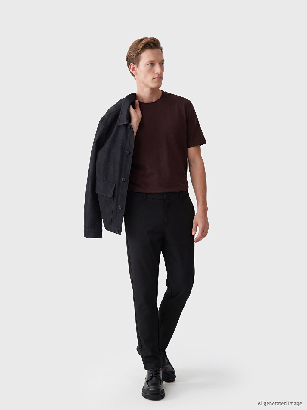 Siyah Regular Fit Erkek Pantolon