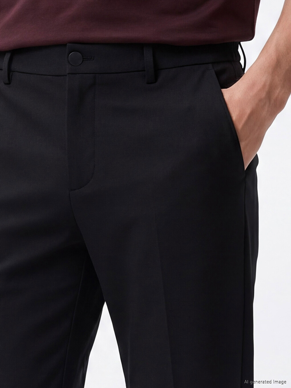 Siyah Regular Fit Erkek Pantolon-2