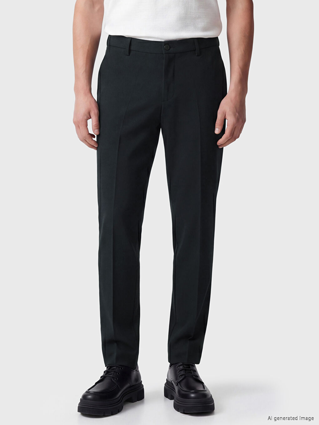 Lacivert Standart Kalıp Erkek Pantolon-1