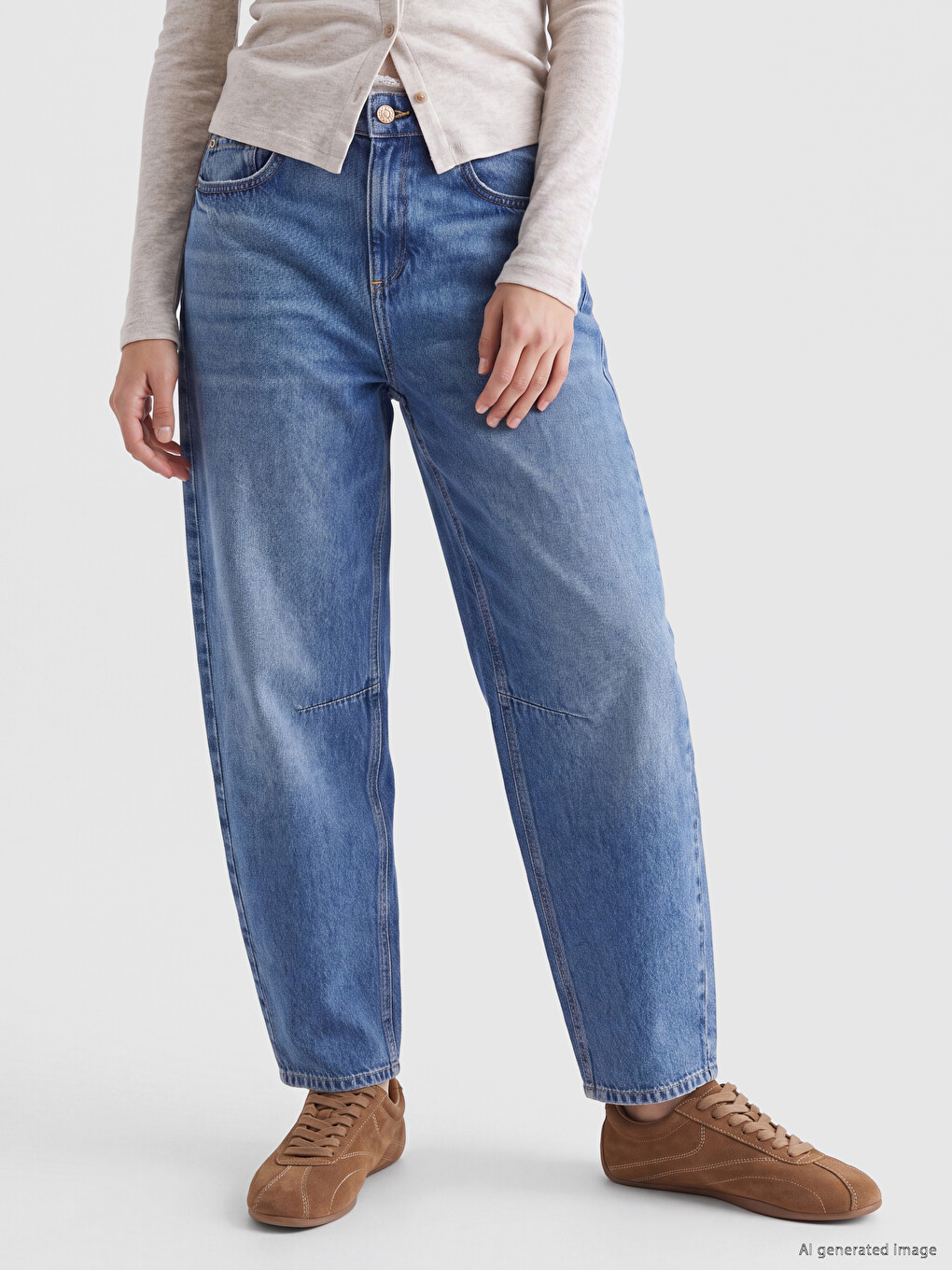High Waist Regular Fit Women's Jeans-1