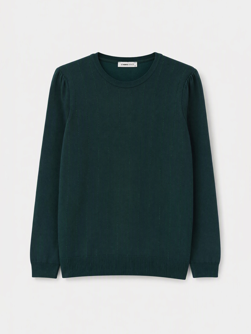 Crew Neck Striped Women's Knitwear Sweater-4