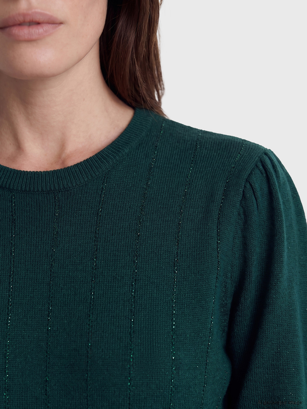 Crew Neck Striped Women's Knitwear Sweater-2