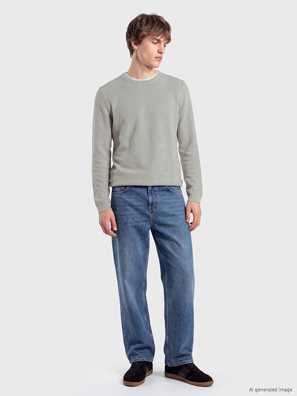 Crew Neck Men's Knitwear Sweater-1