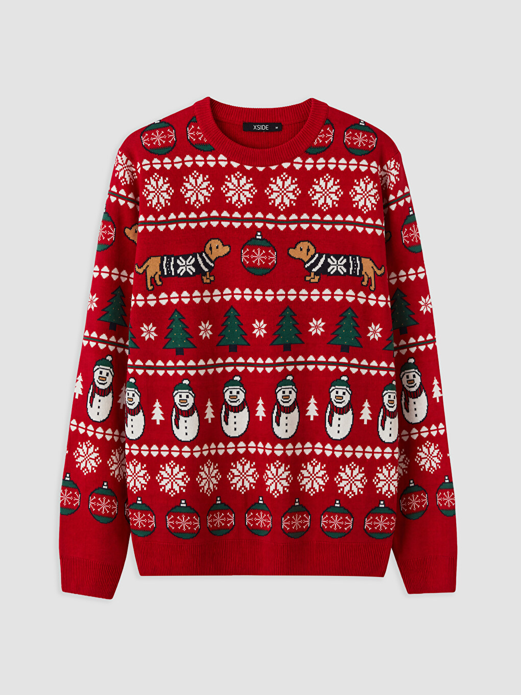 Crew Neck New Year Printed Men's Knitwear Sweater-4