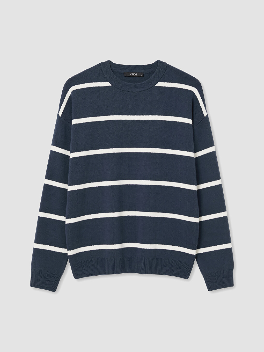 Crew Neck Striped Men's Knitwear Sweater-4