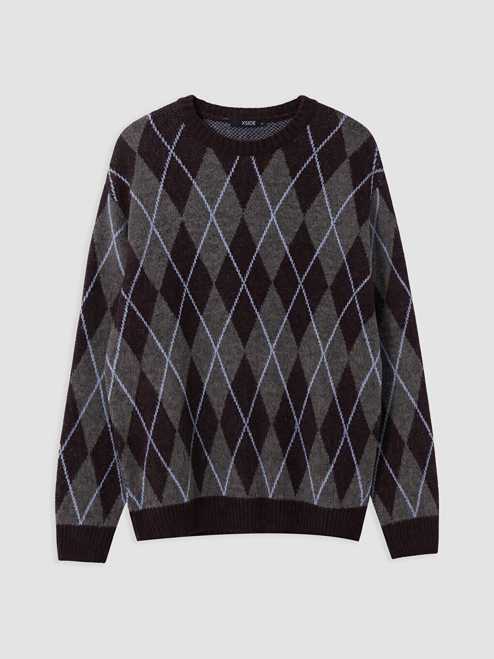 Crew Neck Patterned Men's Sweater