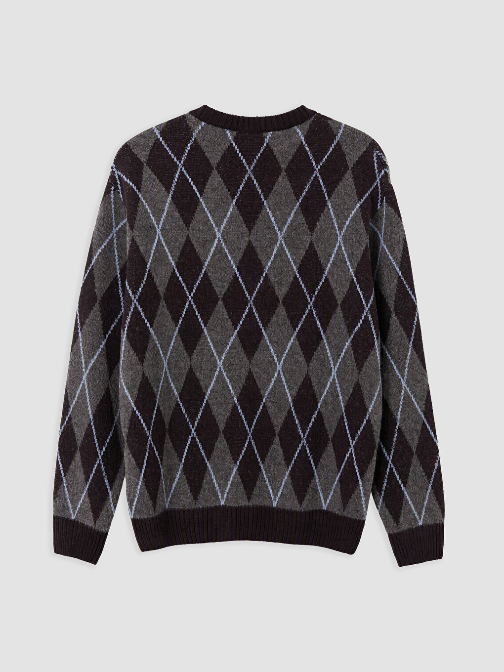 Crew Neck Patterned Men's Sweater-1