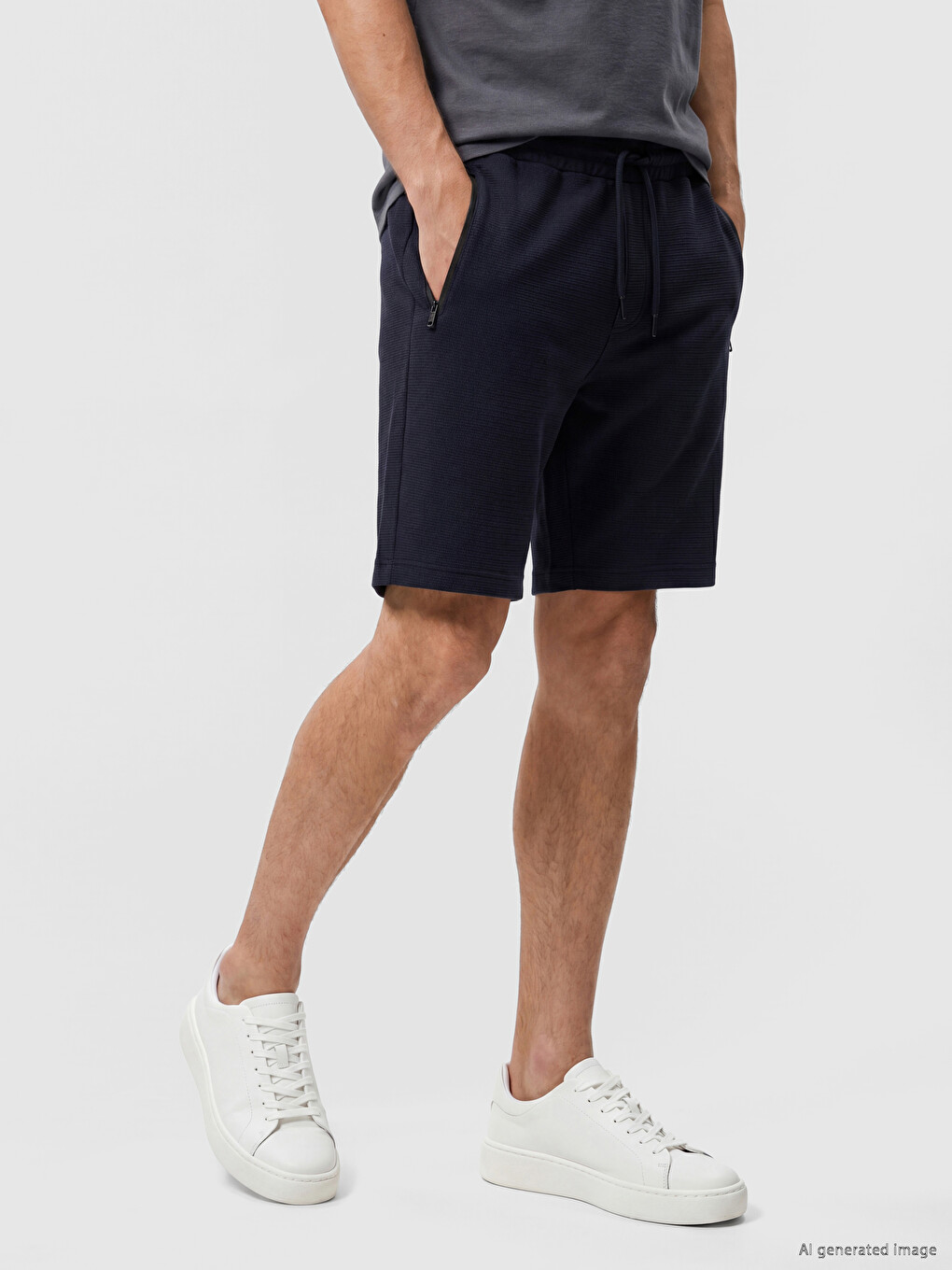 Lacivert Regular Fit Erkek Şort