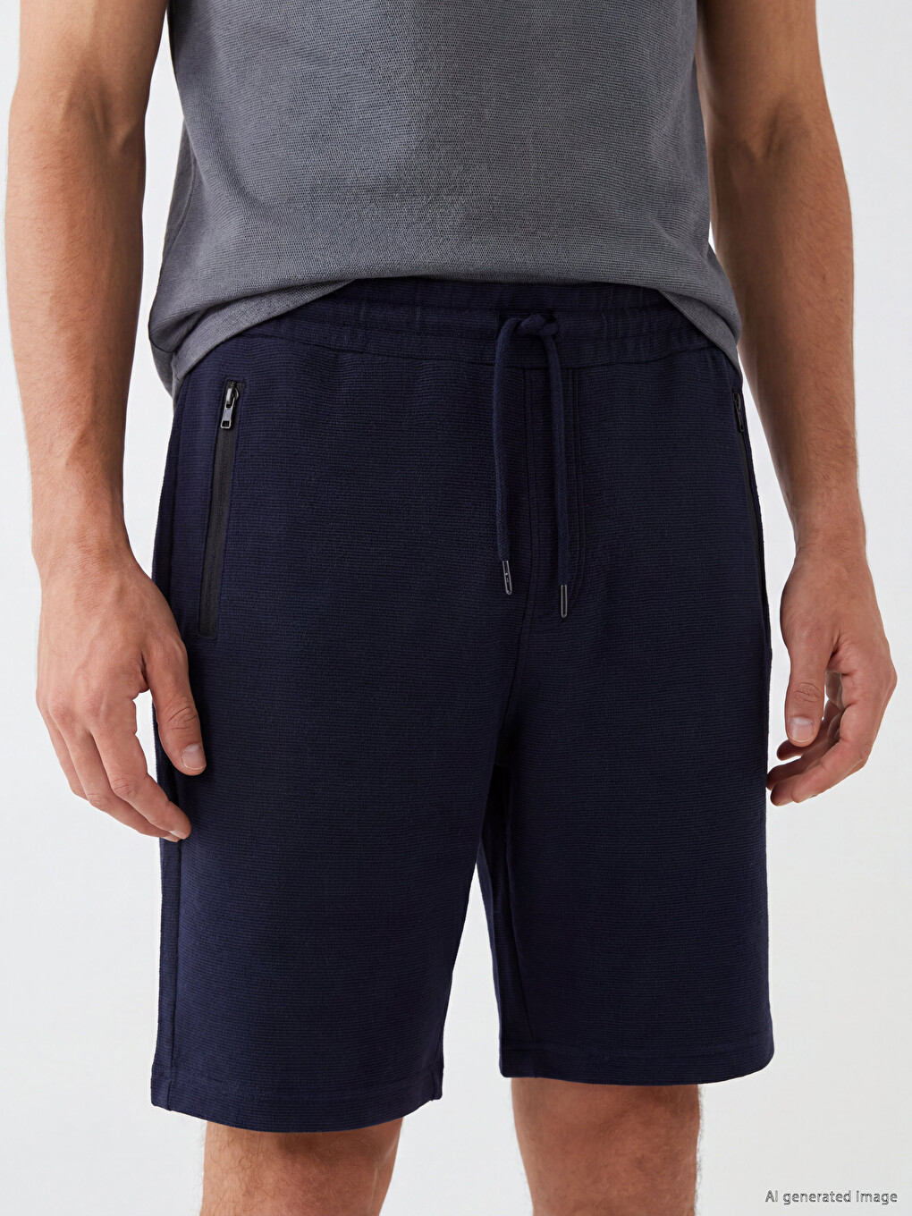 Lacivert Regular Fit Erkek Şort-2