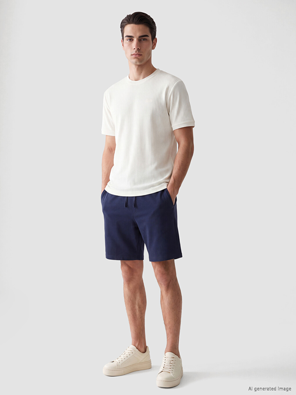 Lacivert Regular Fit Erkek Şort-1