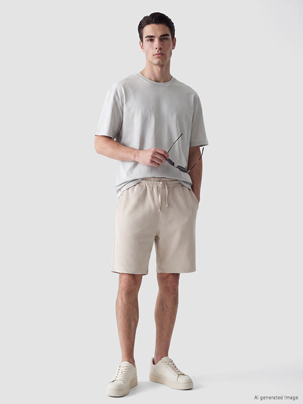 Bej Regular Fit Erkek Şort-1