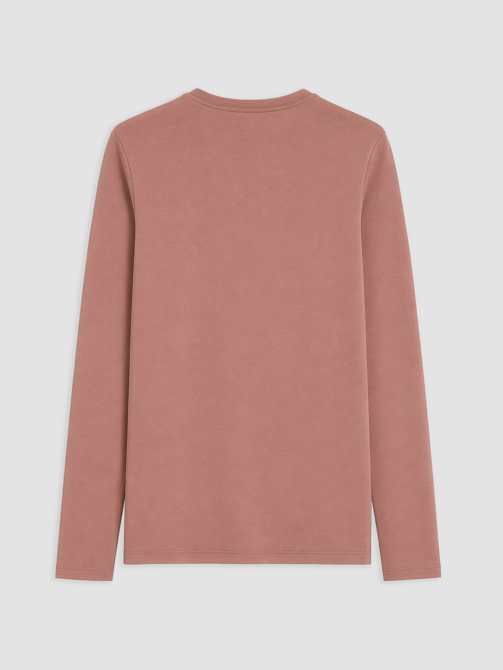 Pembe Bisiklet Yaka Ribana Erkek Tişört-1