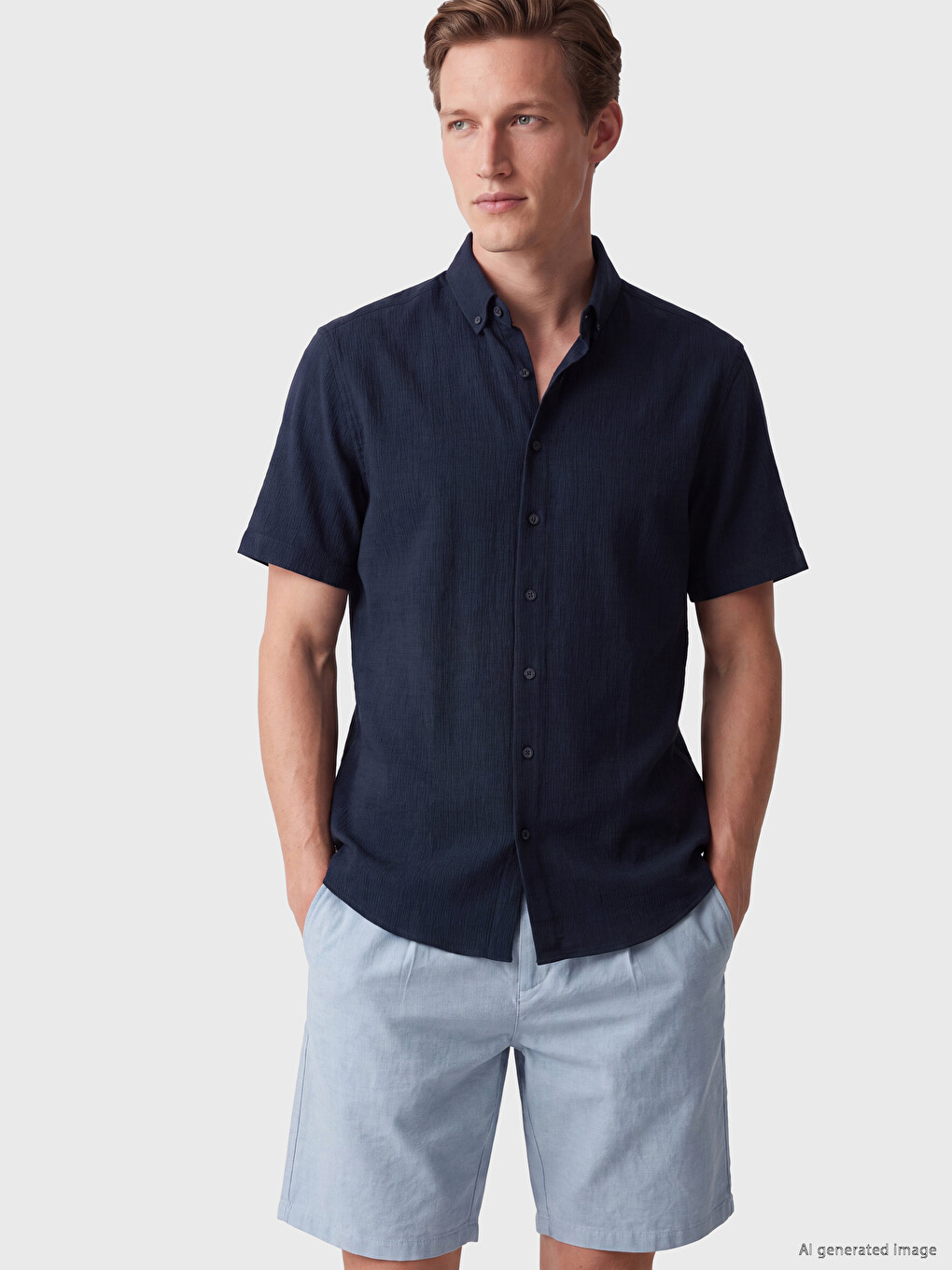 Regular Fit Men's Textured Shirt
