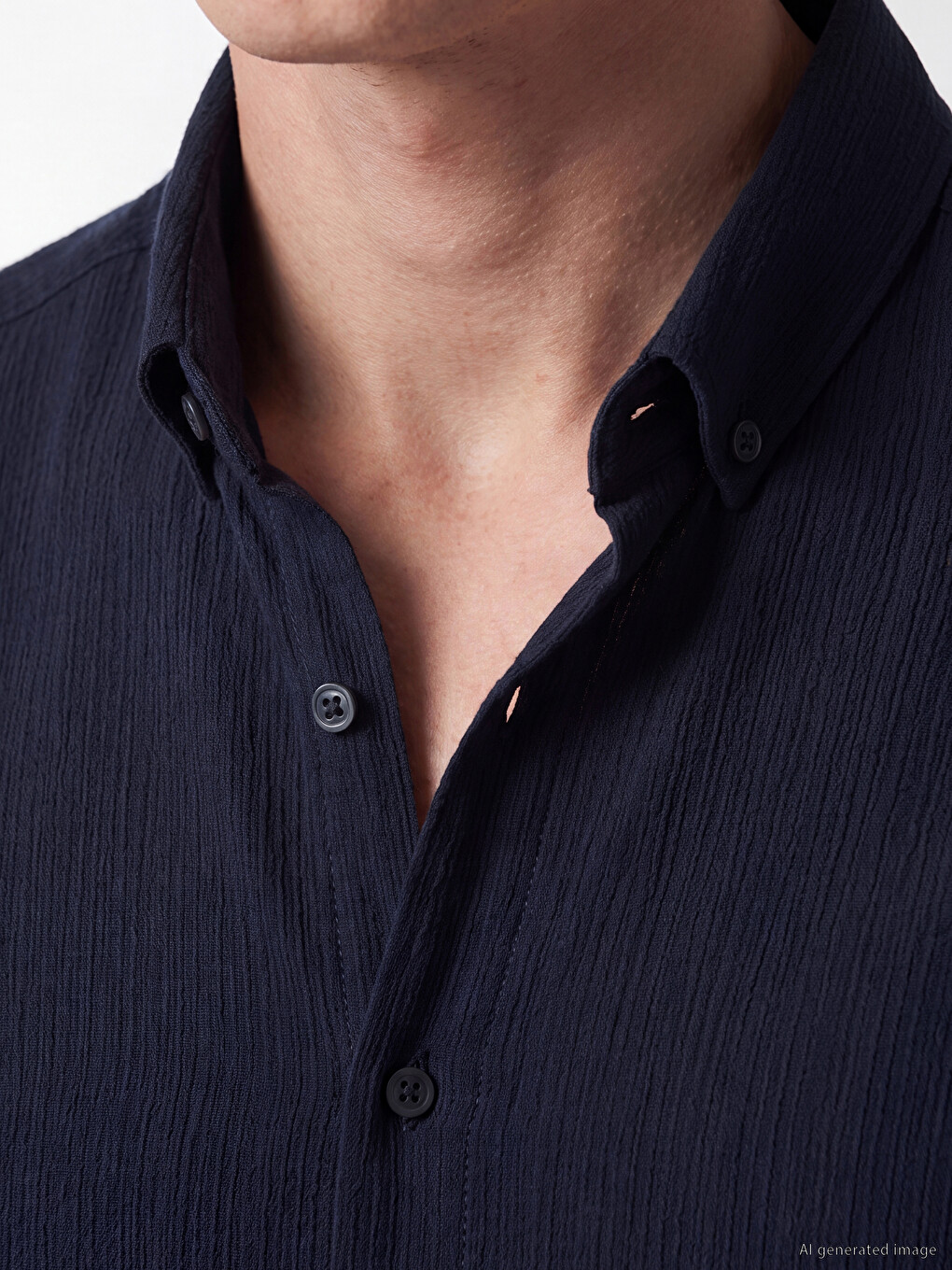 Regular Fit Men's Textured Shirt-2