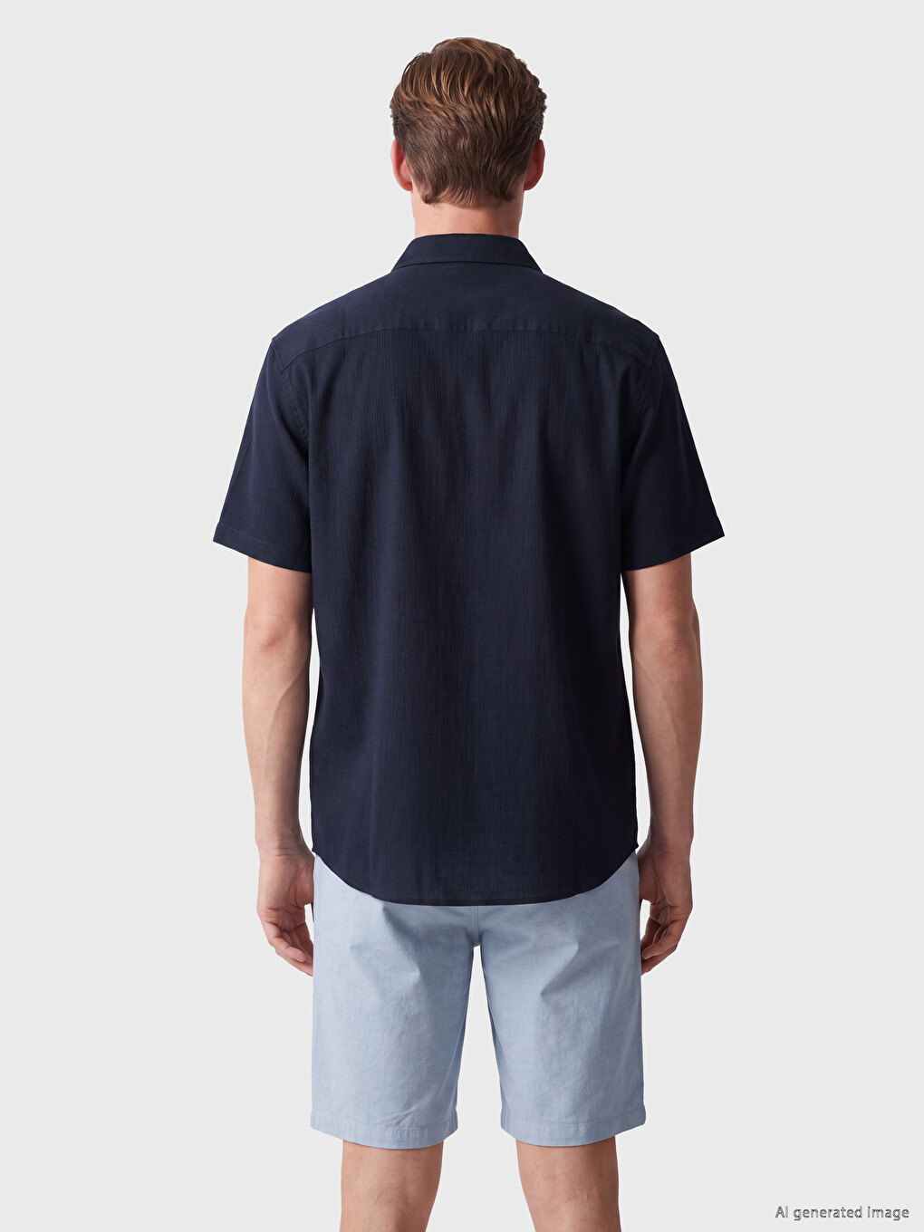 Regular Fit Men's Textured Shirt-3