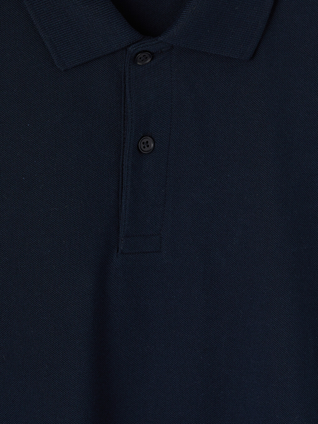 Lacivert Polo Yaka Pike Erkek Tişört-1