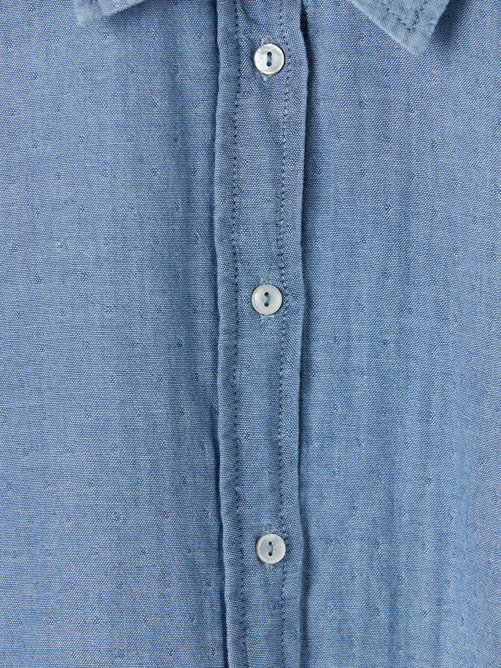İndigo Oversize Kadın Jean Gömlek-2