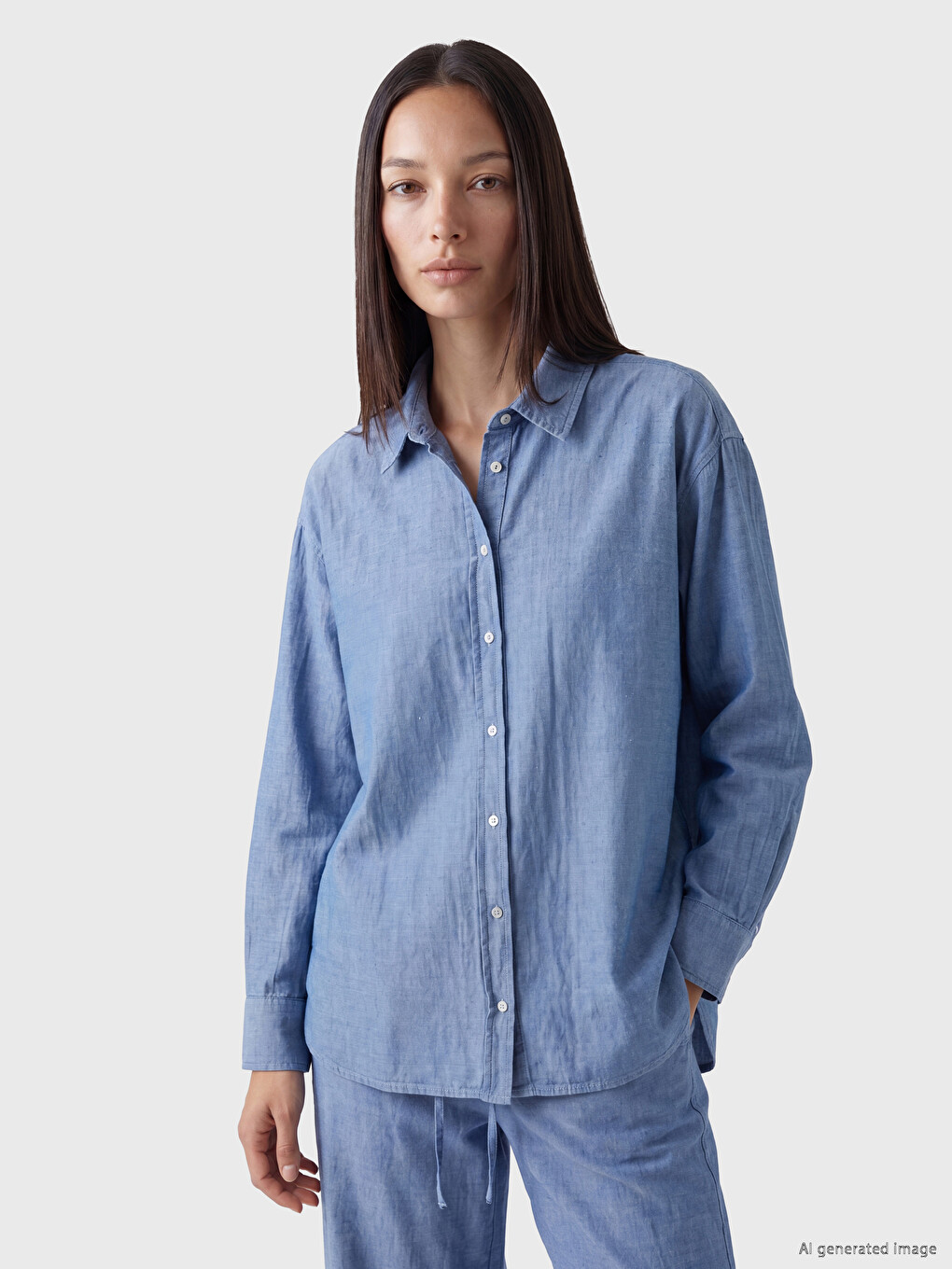 Oversize Women's Denim Shirt