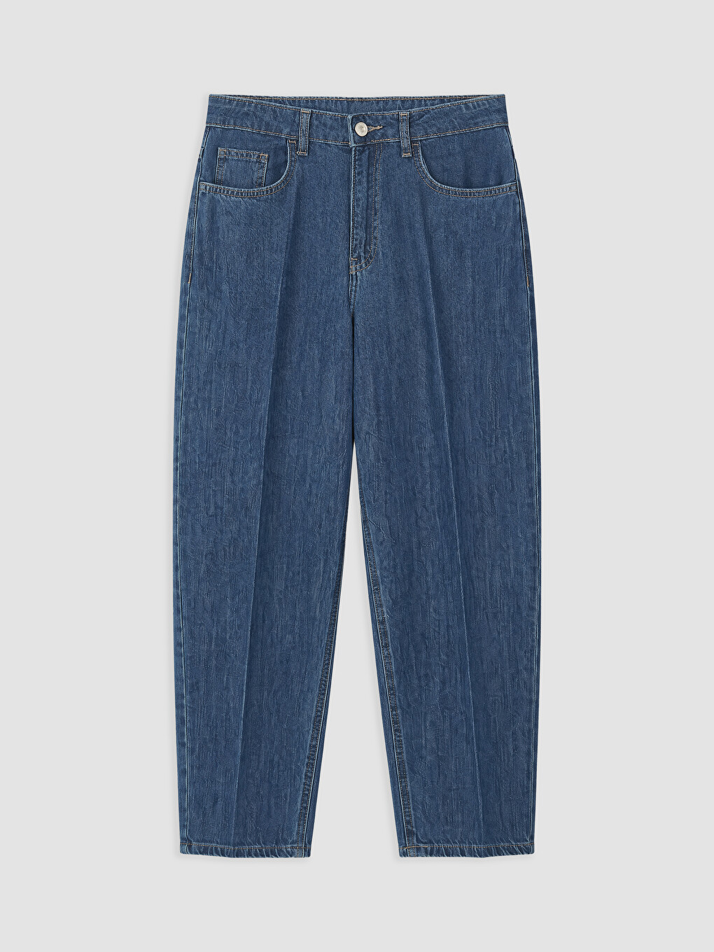 İndigo Barrel Fit Kadın Jean Pantolon
