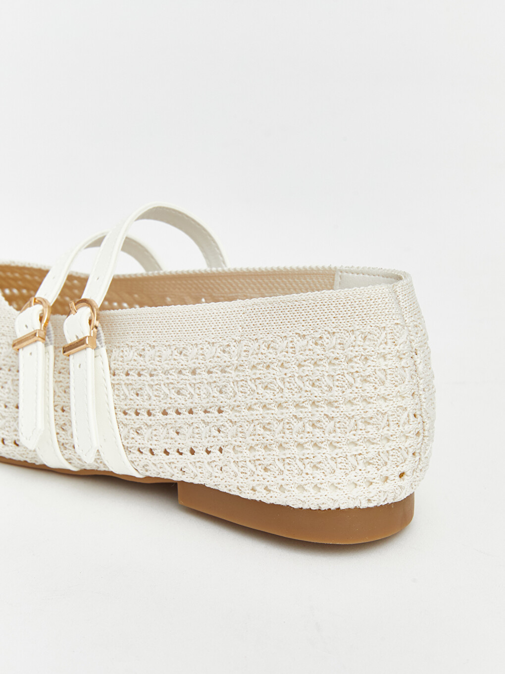 Mesh Detailed Women's Ballet Flats-2