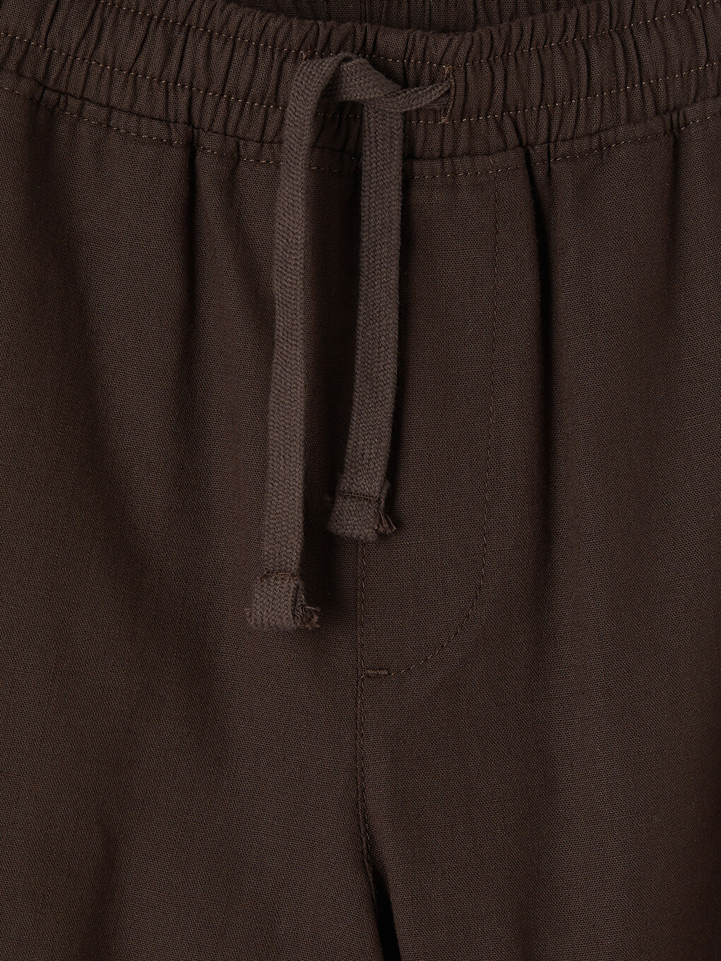 Kahverengi Relax Fit Dokulu Erkek Pantolon-1