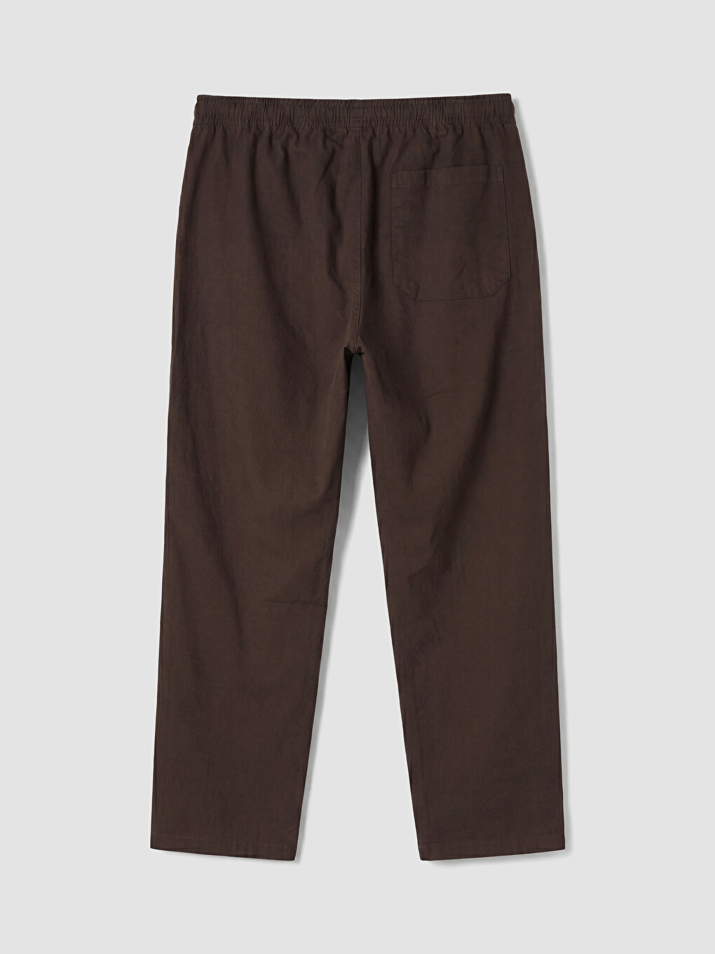 Kahverengi Relax Fit Dokulu Erkek Pantolon-2