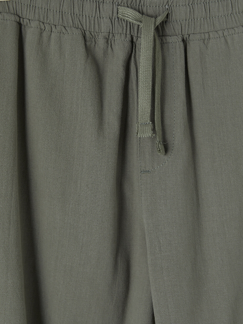 Haki Relax Fit Dokulu Erkek Pantolon-1
