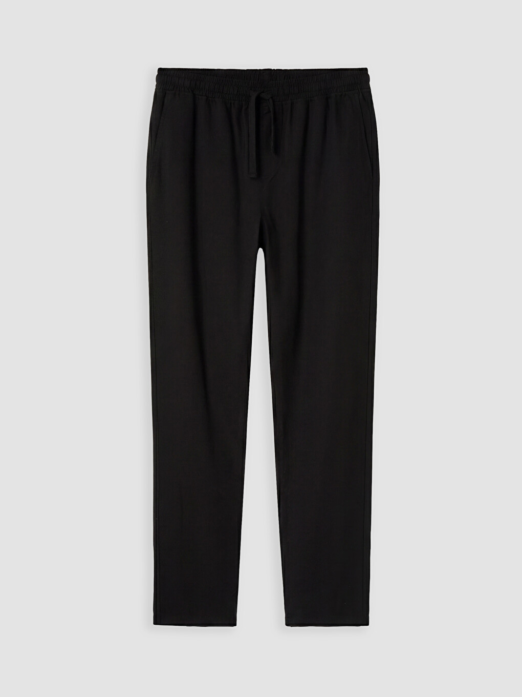 Siyah Relax Fit Dokulu Erkek Pantolon