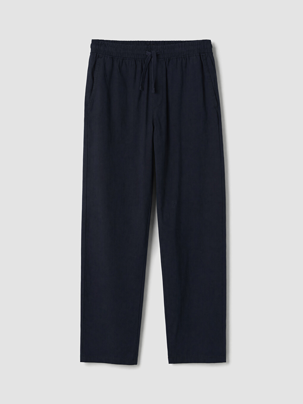 Lacivert Relax Fit Dokulu Erkek Pantolon