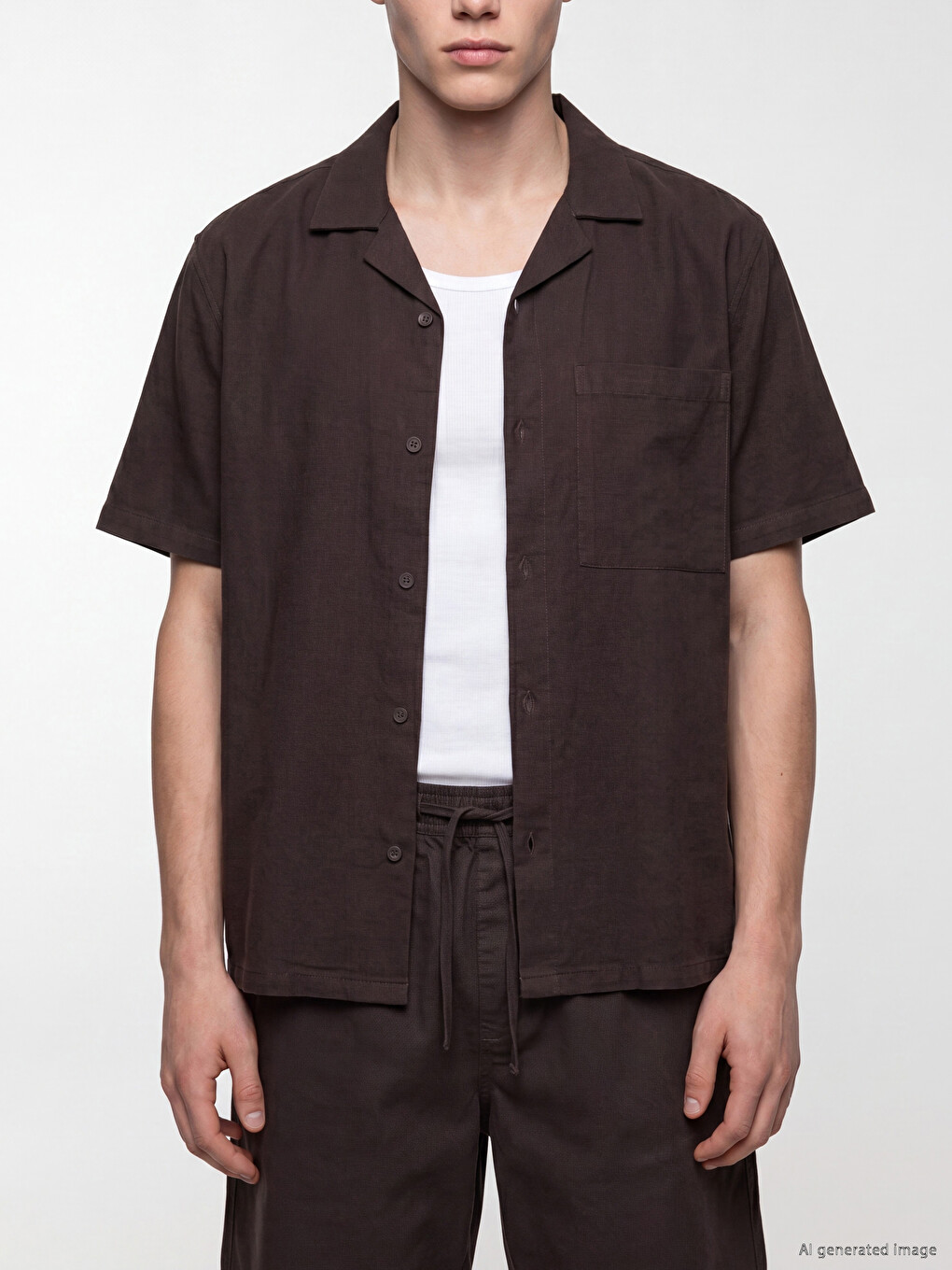 Chemise Homme Coupe Régulière Col Resort-2