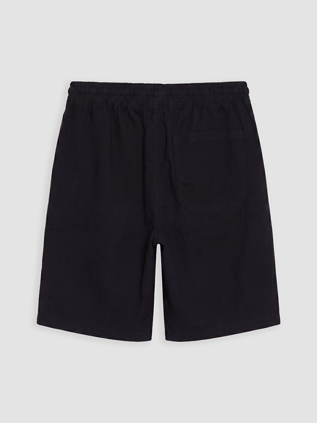 Siyah Regular Fit Erkek Şort-1