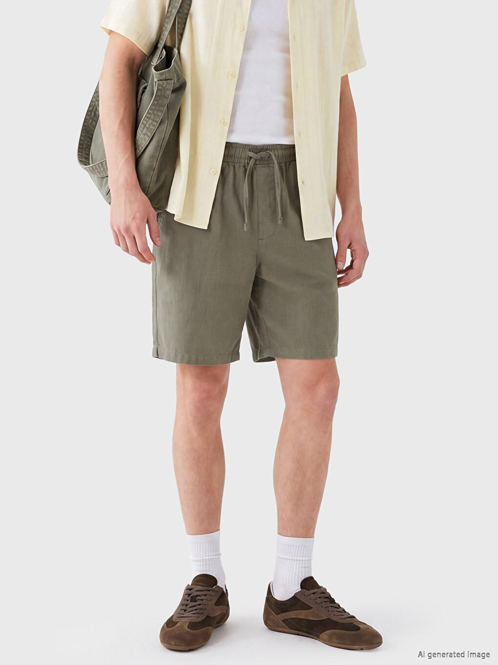 Haki Regular Fit Erkek Şort