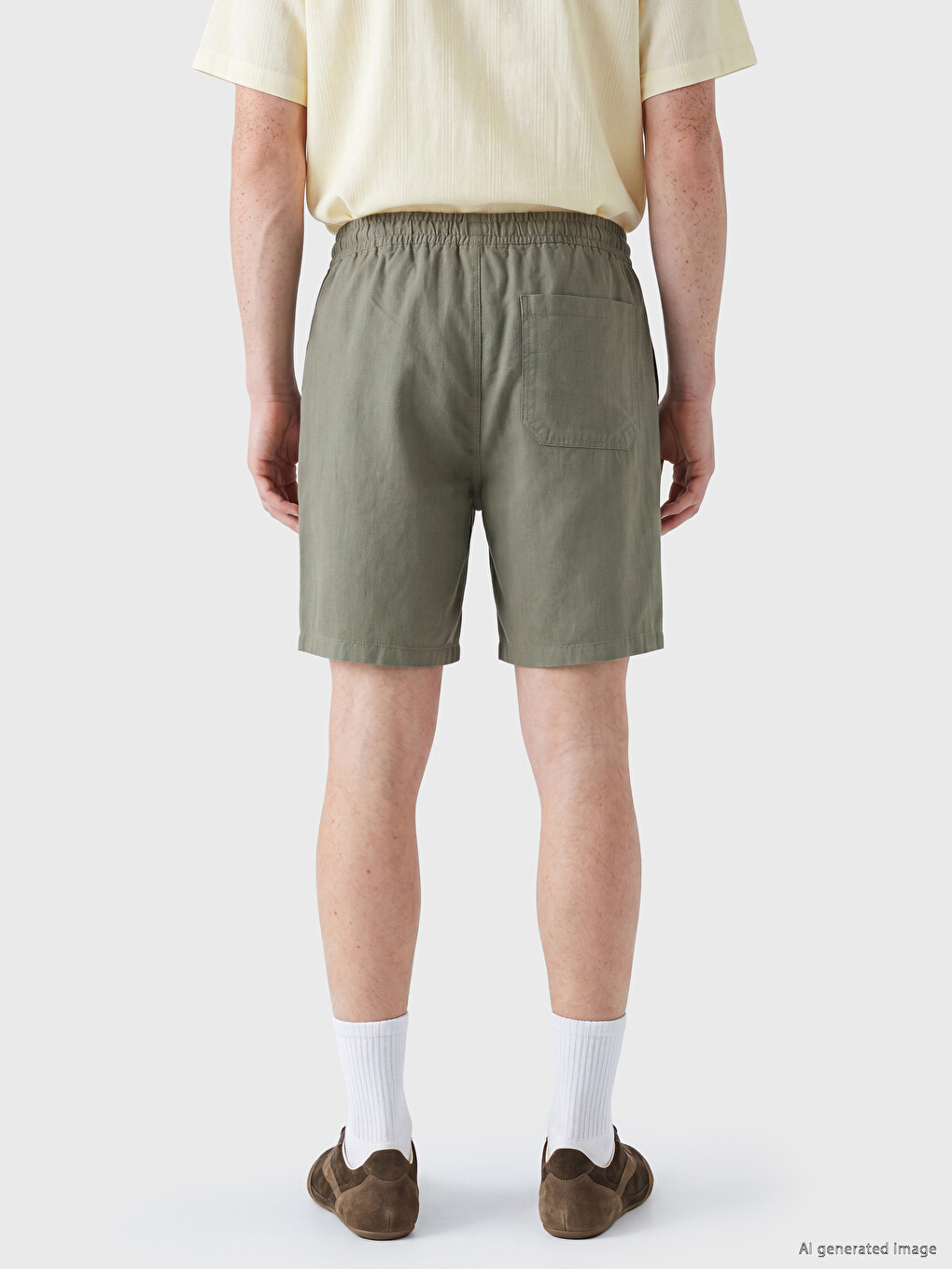 Haki Regular Fit Erkek Şort-3