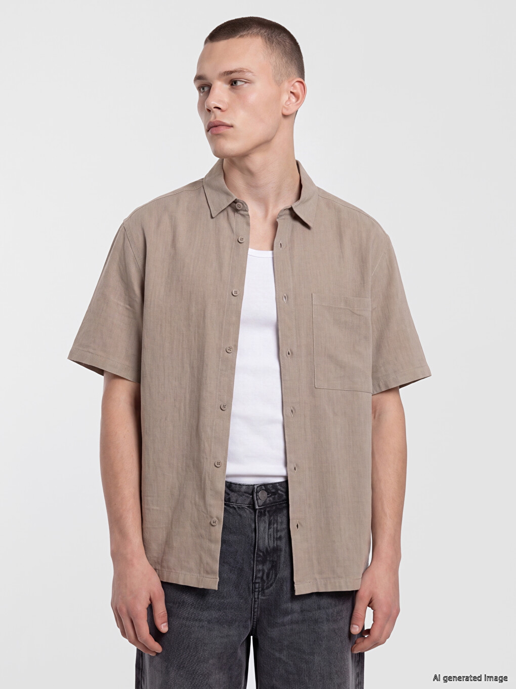 Regular Fit Men's Textured Shirt