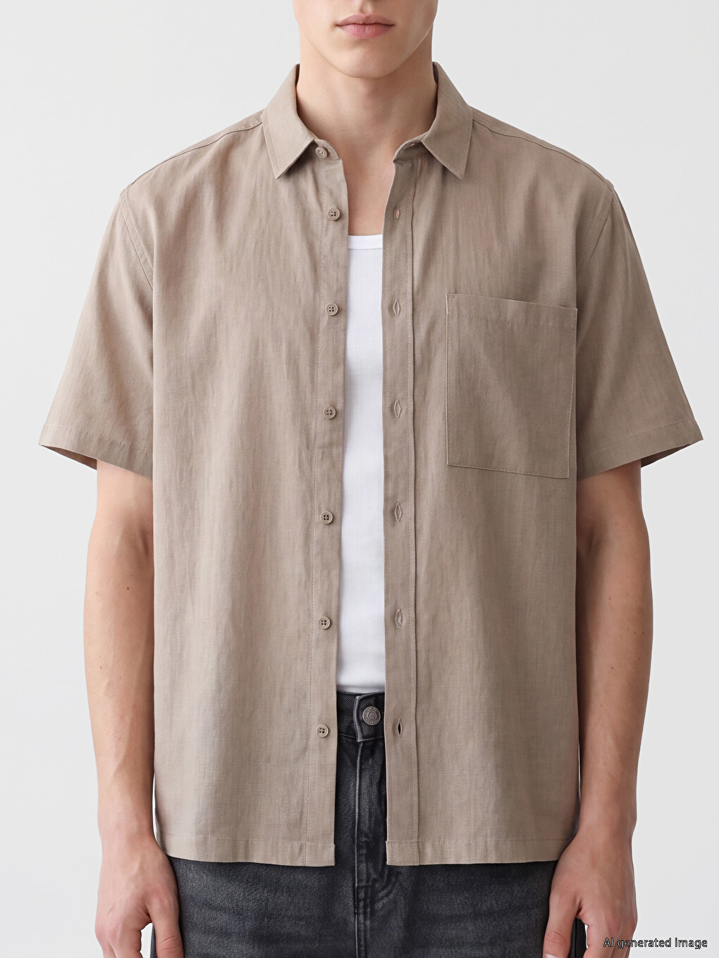 Regular Fit Men's Textured Shirt-2