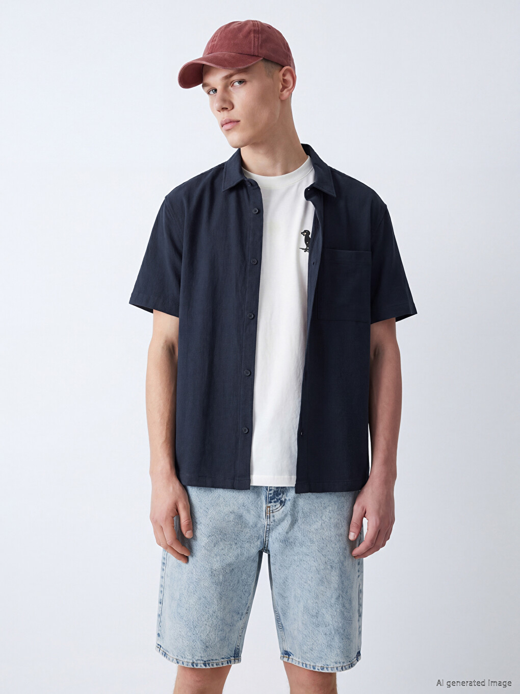Regular Fit Men's Textured Shirt