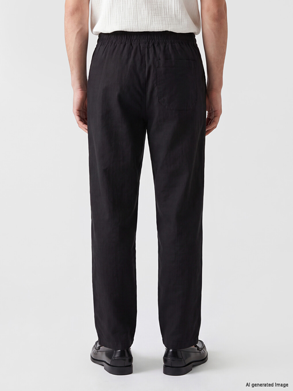 Opušteni Kroj Muške Pantalone-3