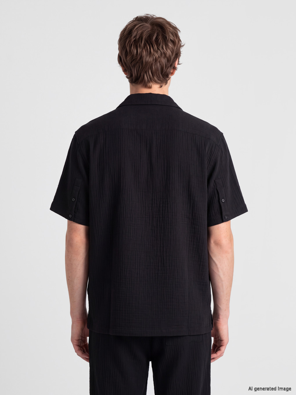 Locker Geschnittenes Herrenhemd-3