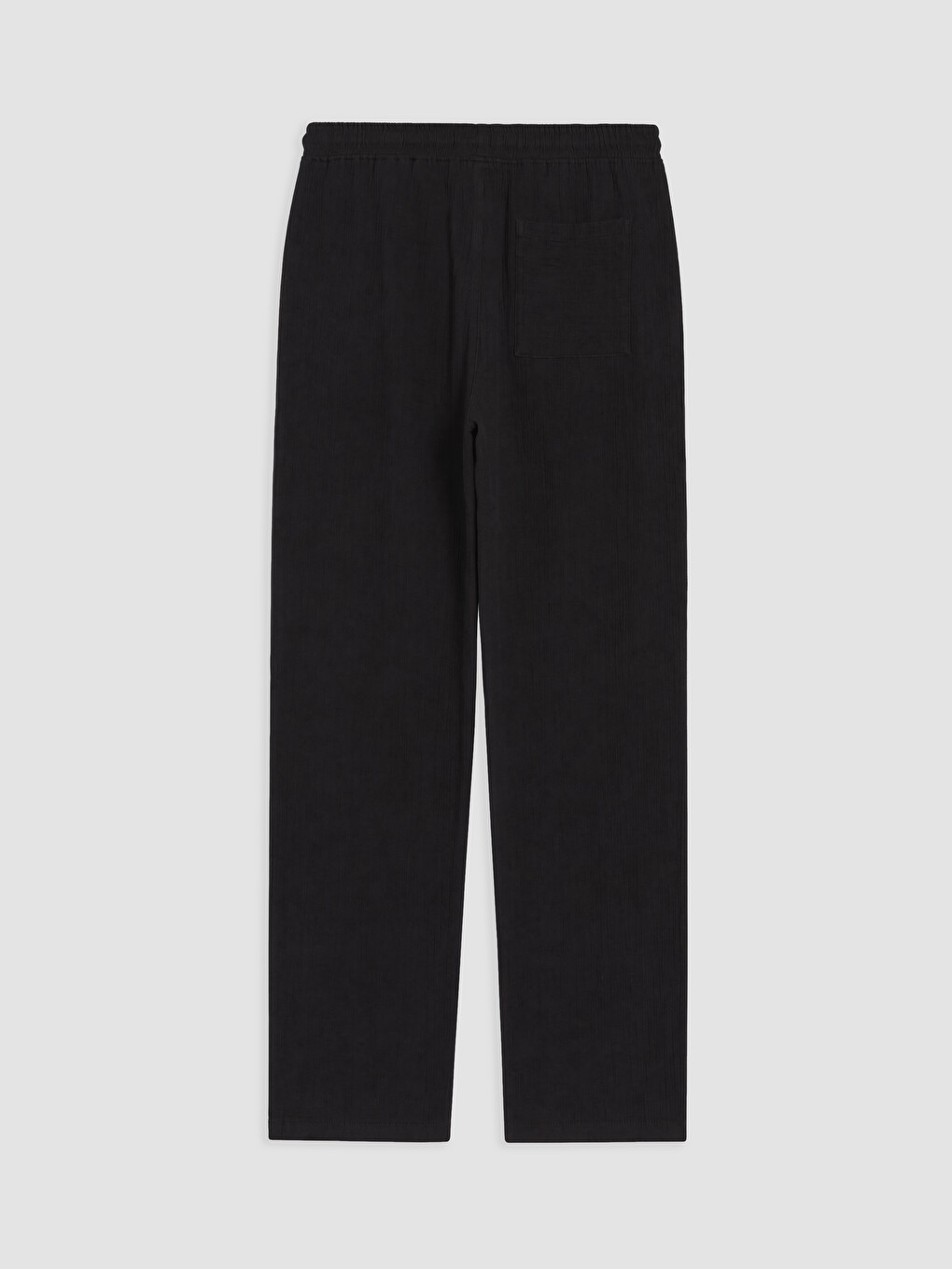 Siyah Regular Fit Erkek Dokulu Pantolon-1