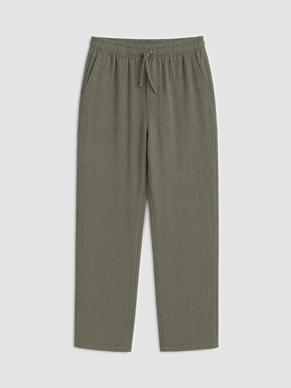 Haki Regular Fit Erkek Dokulu Pantolon