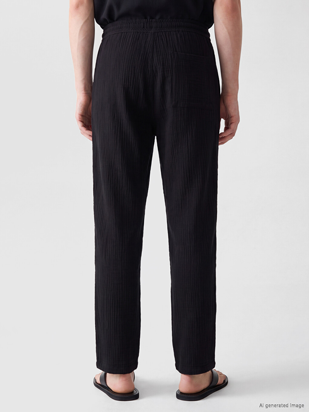 Regular Fit Men's Textured Trousers-3