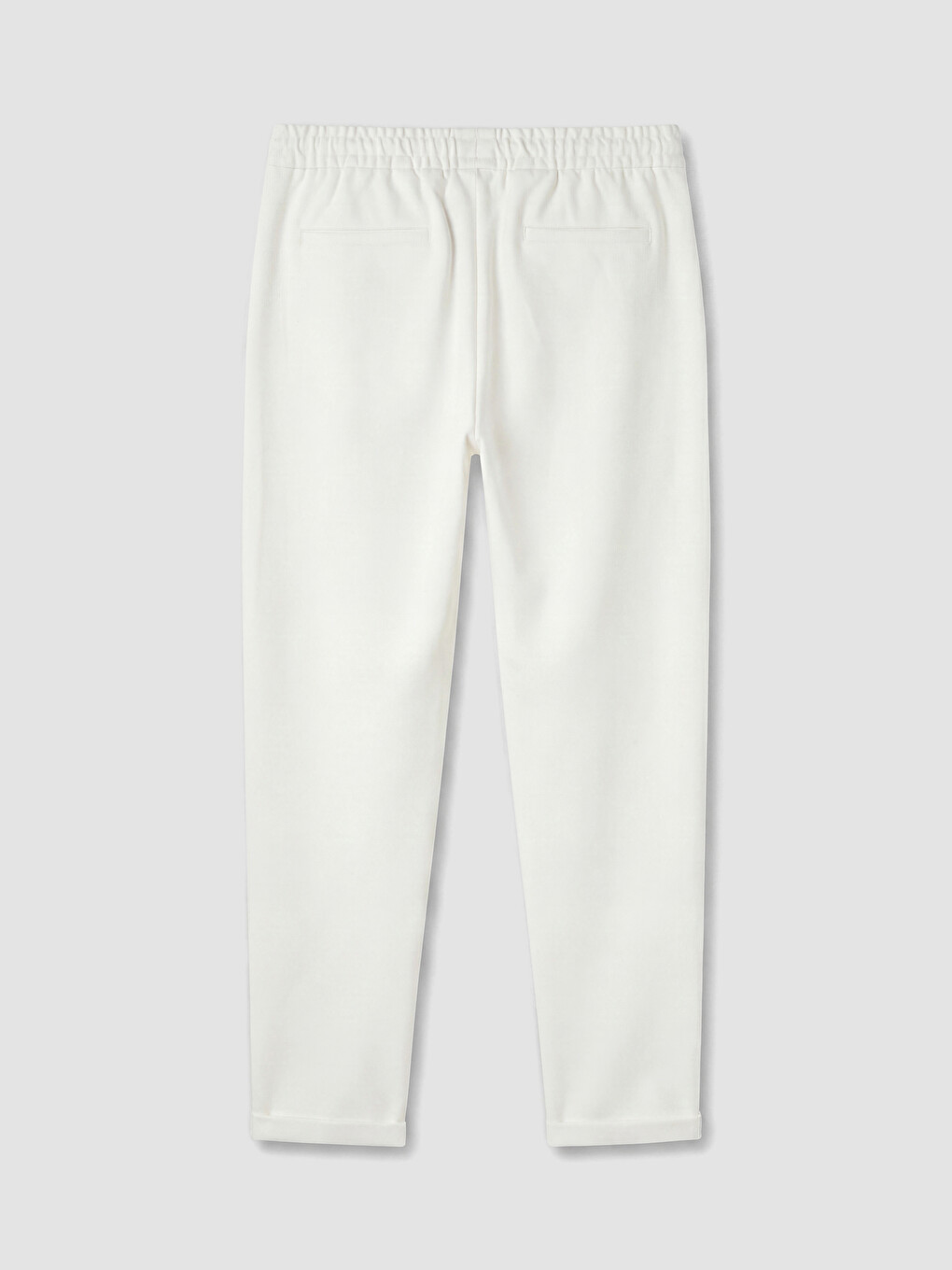 Beyaz Relax Fit Erkek Pantolon-6