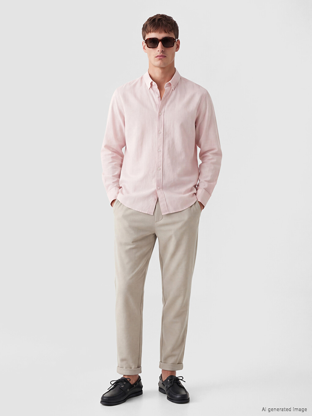 Bej Relax Fit Erkek Pantolon