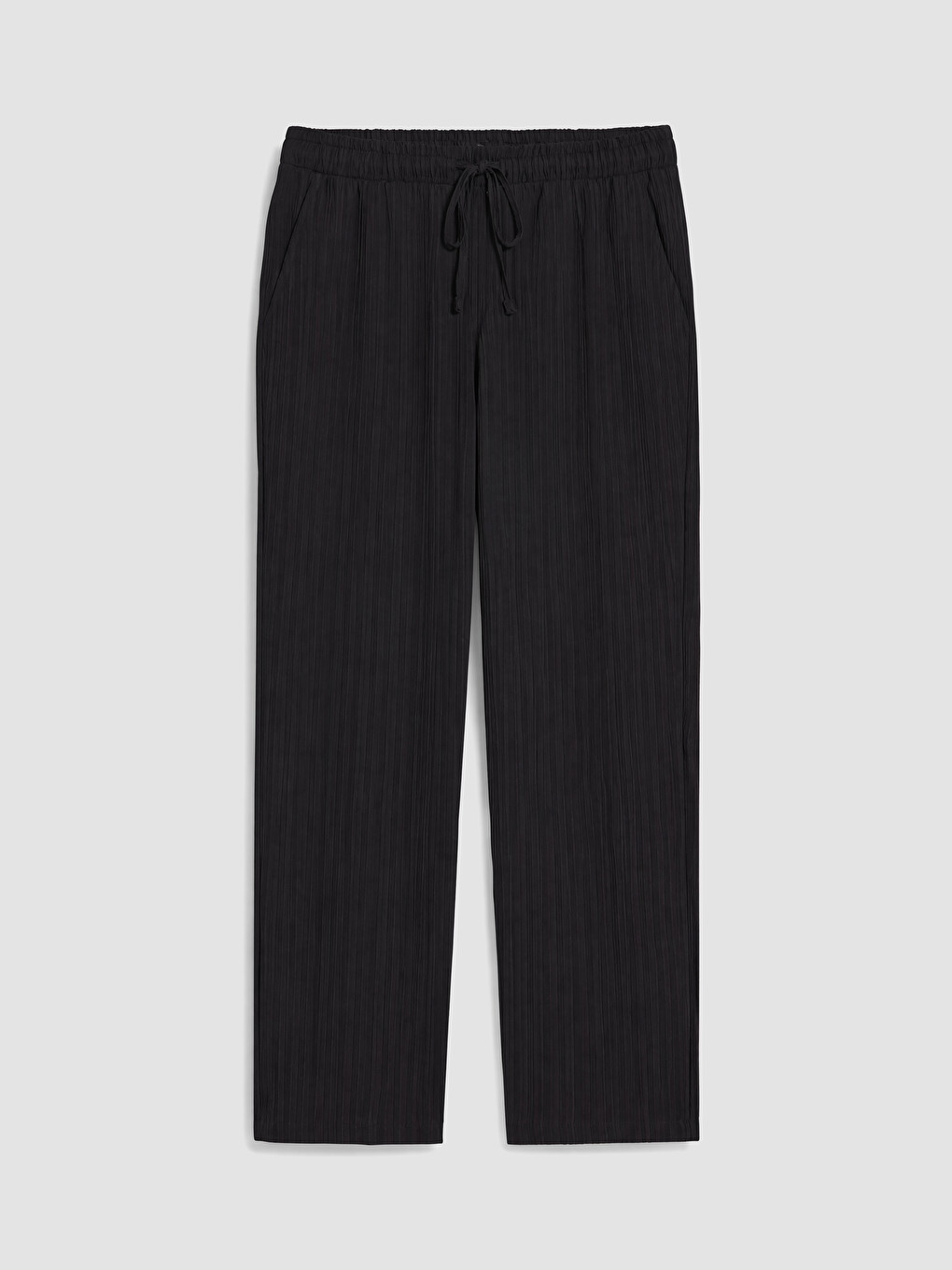 Siyah Regular Fit Erkek Pileli Pantolon