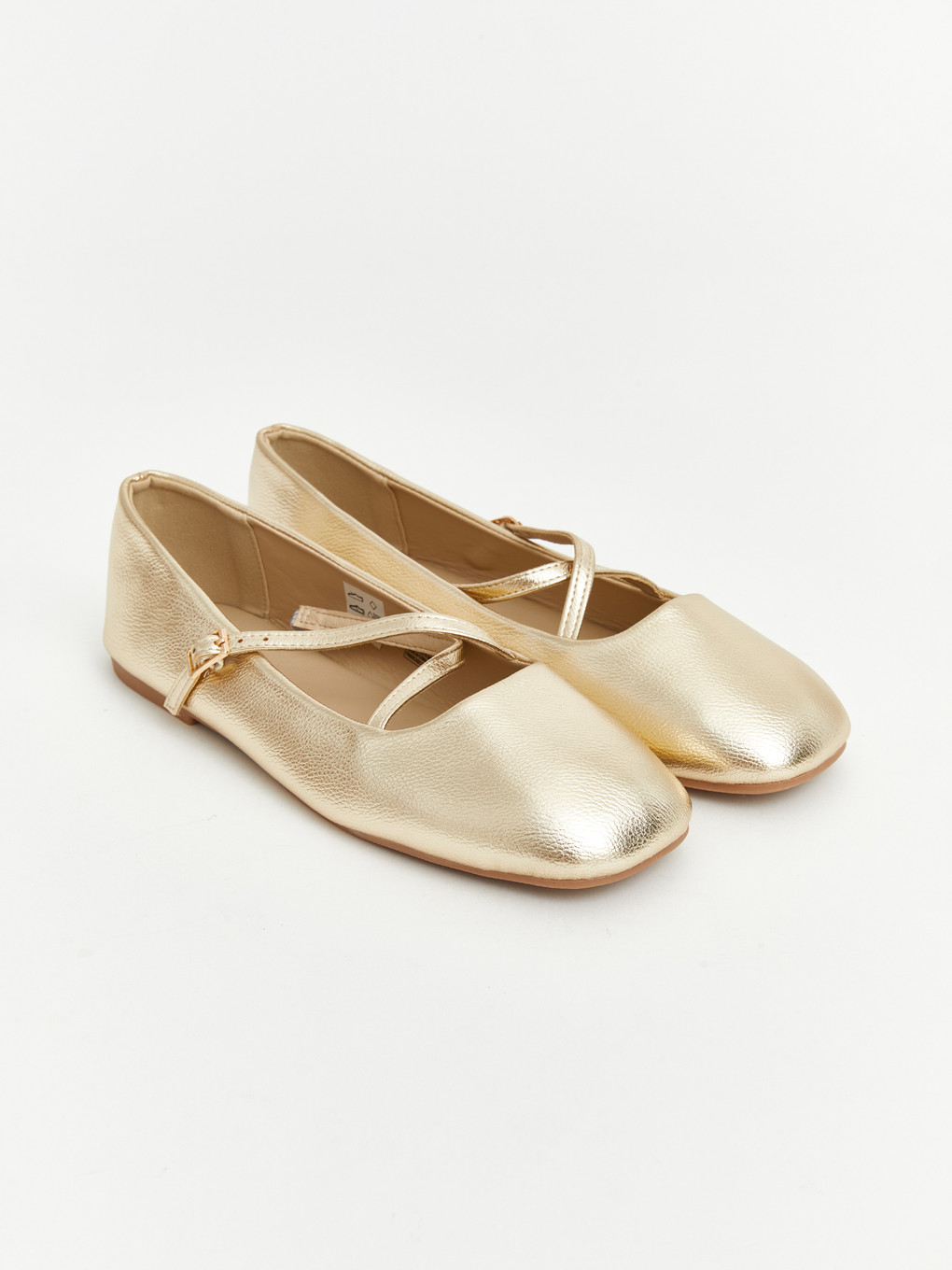 Faux Leather Girls' Ballet Flats